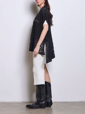 AKEP KIMONO TRAFORATO BLACK - immagine 2